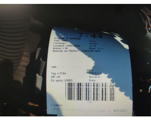 Engine Assembly GM 8.1 L Big 3 Truck Parts, LLC