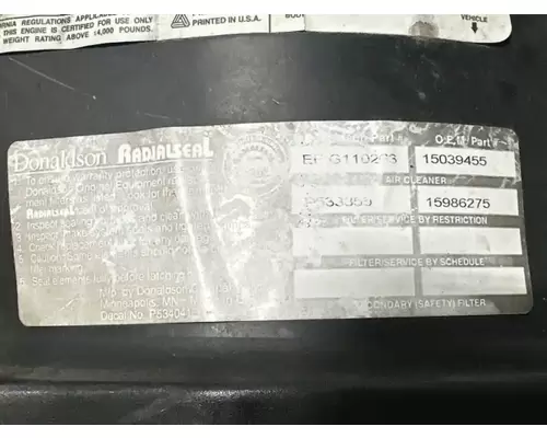 Air Cleaner GMC C6500 Complete Recycling Group LLC