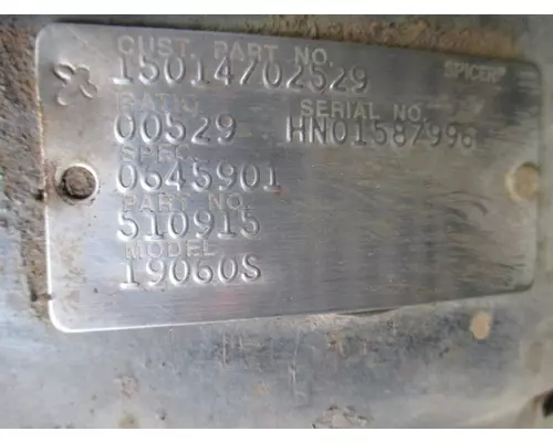 Axle Assembly, Rear (Single Or Rear) GMC C7500 DTI Trucks