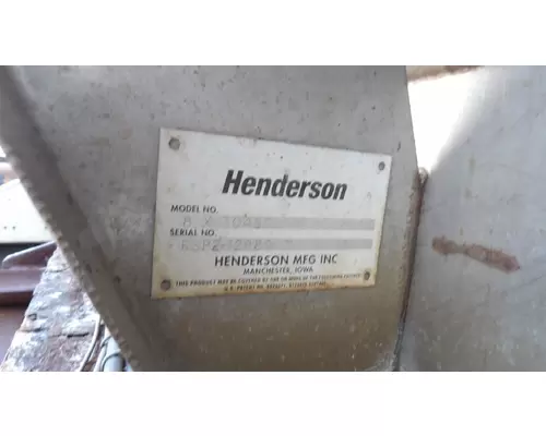 HENDERSON ALL TRUCK BODIES, DUMP BED