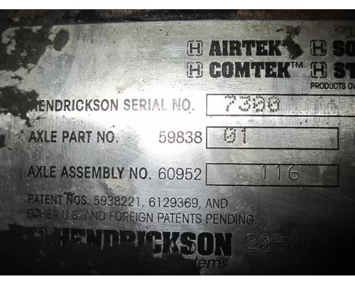 HENDRICKSON SUSPENSION 60952-116 Suspension Parts