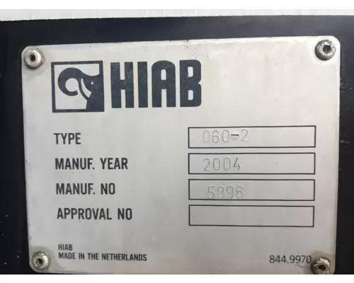 HIAB 060-2 Equipment (Mounted)