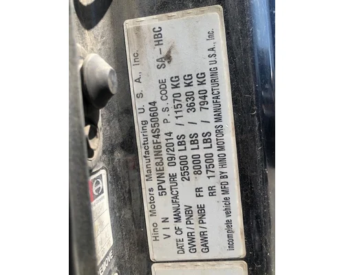 HINO 258-LP Vehicle For Sale