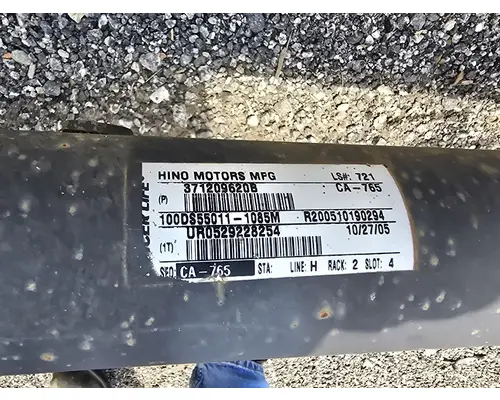 HINO 268 Drive Shaft, Rear