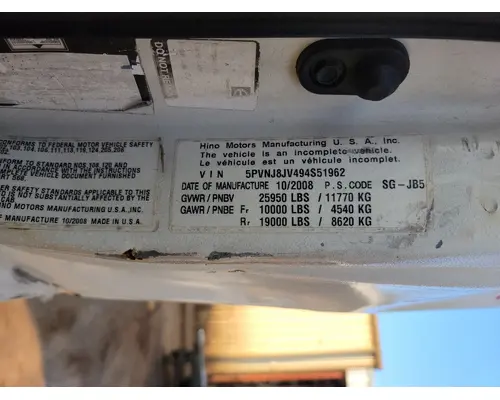 HINO 268 Spindle  Knuckle, Front