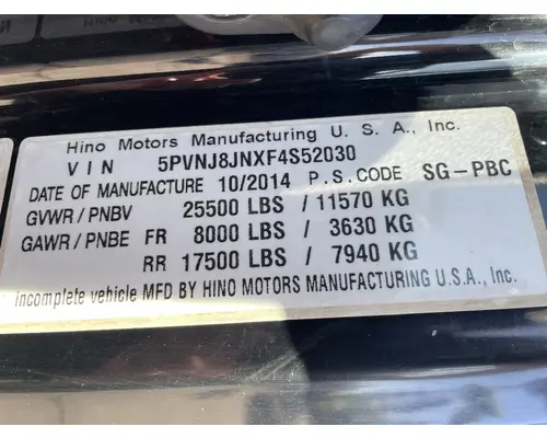 HINO 268 Vehicle For Sale