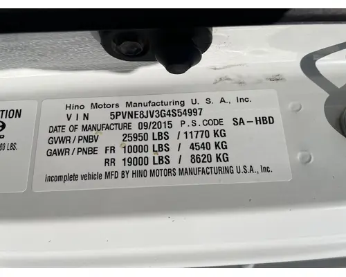 HINO 268 Vehicle For Sale