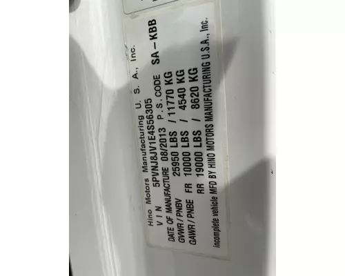 HINO 268 Vehicle For Sale