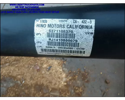 HINO 338 Drive Shaft, Rear