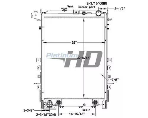 HINO 338 RADIATOR ASSEMBLY