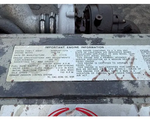 HINO J08E-TA Engine Assembly