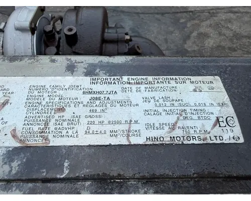 HINO J08E-TA Engine Assembly