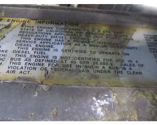 HINO J08E-TV (HYD BRAKE) ENGINE ASSEMBLY