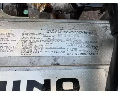 HINO J08E-TV Engine Assembly
