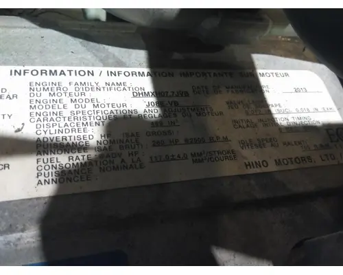HINO J08E-VB ENGINE ASSEMBLY