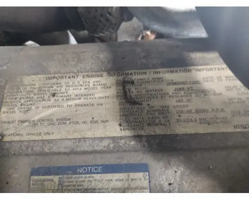 HINO J08E-VC ENGINE ASSEMBLY