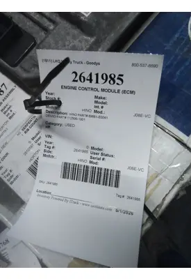 HINO J08E-VC ENGINE CONTROL MODULE (ECM)