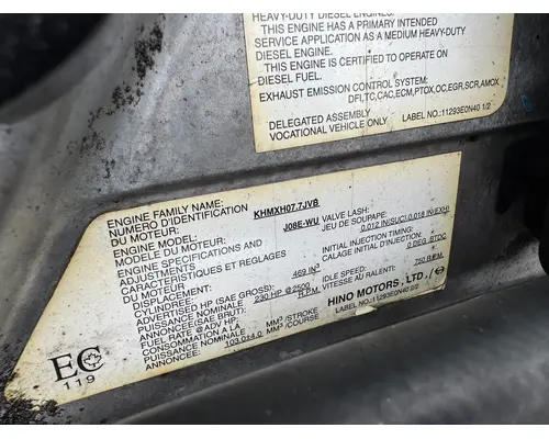 HINO J08E-WU Engine Assembly