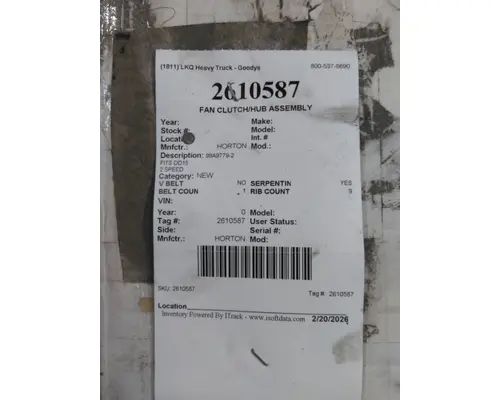 HORTON 99A9779-2 FAN CLUTCHHUB ASSEMBLY