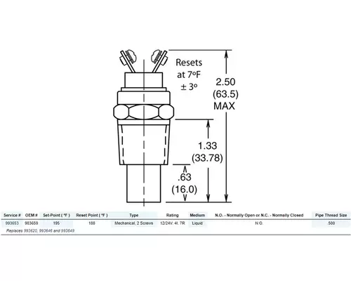 HORTON Thermal Switch Fan Clutch Control