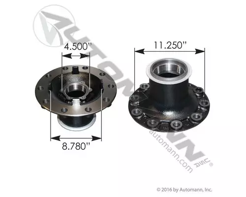 HUB PILOTED - STEEL 10 LUG HUB