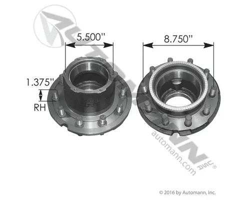 HUB PILOTED - STEEL 10 LUG HUB