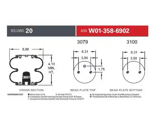 Air Spring HENDRICKSON CONTINENTAL Hagerman Inc.
