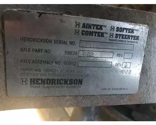 Hendrickson STK120 Axle Assembly, Front (unused)