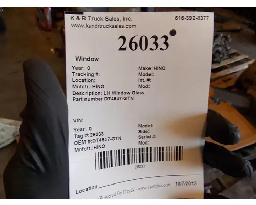 Special Glass HINO  K &amp; R Truck Sales, Inc.