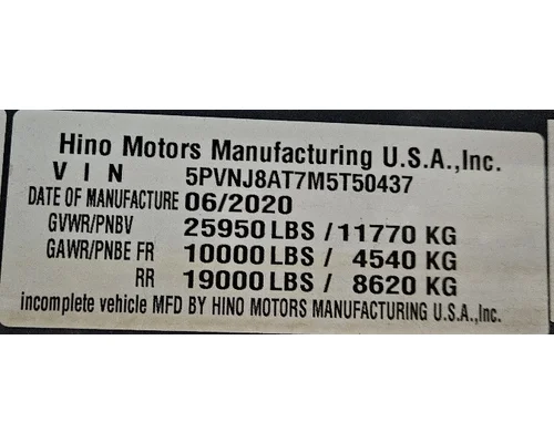 Axle Beam (Front) HINO 268 Sam's Riverside Truck Parts Inc