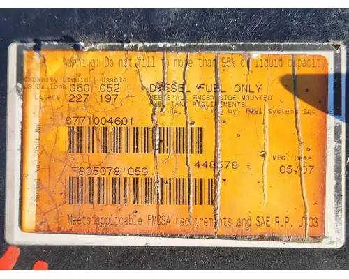 Fuel Tank Hino 268 Complete Recycling Group LLC