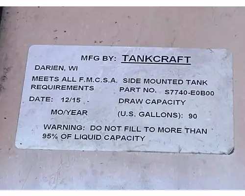 Hino 268 Fuel Tank