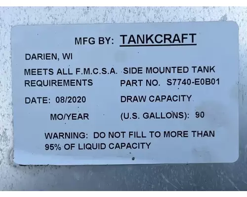Hino 268 Fuel Tank