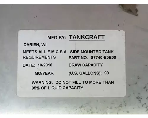 Hino 268 Fuel Tank