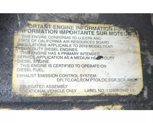 Hino J08E-WU Engine Assembly