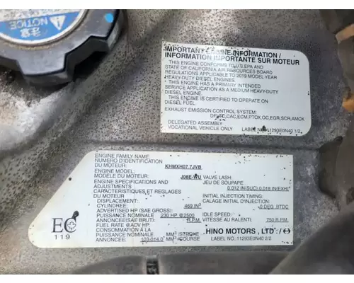 Hino J08E-WU Engine Assembly