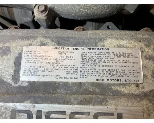 Hino J08E Engine Assembly