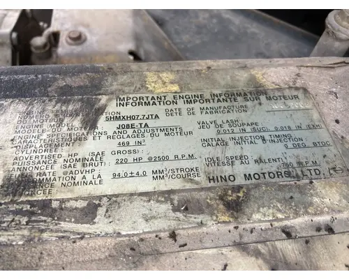Hino J08E Engine Assembly