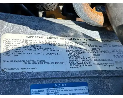 Hino J08E Engine Assembly