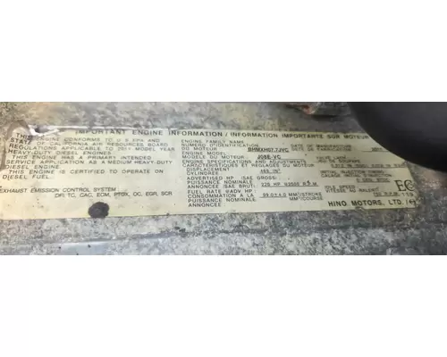 Hino J08E Engine Assembly