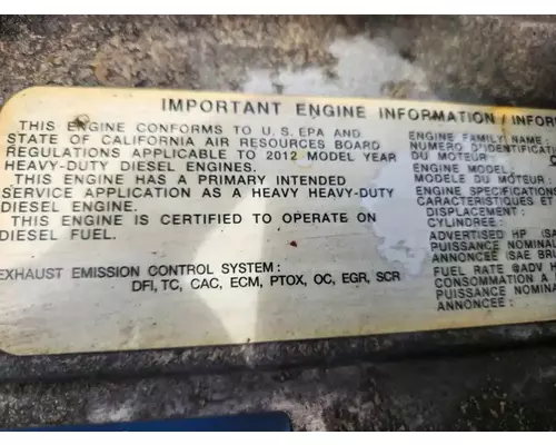 Hino J08 Engine Assembly