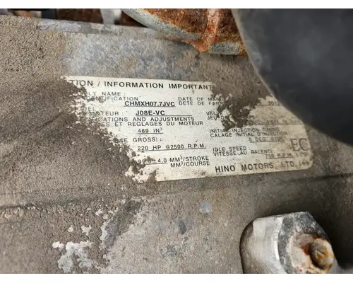 Hino JO8E-VC Engine Assembly