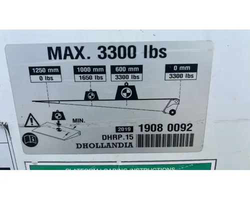 Hino XJC720 / XFC720 Tailgate