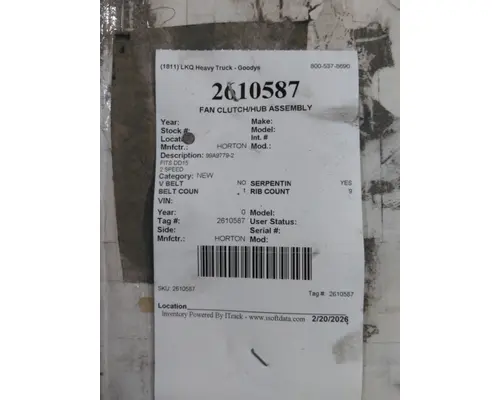 Fan Clutch HORTON 99A9779-2 LKQ Heavy Truck - Goodys