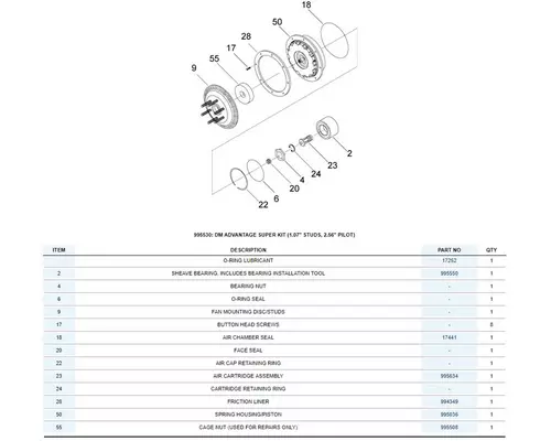 Fan Clutch HORTON DM Advantage Repair Kits Frontier Truck Parts