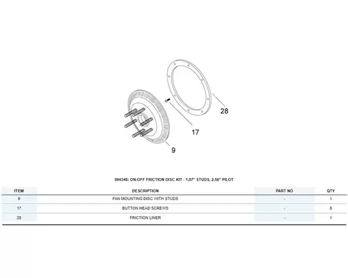 Fan Clutch HORTON DM Advantage Repair Kits Frontier Truck Parts