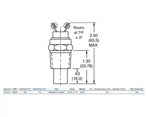 Fan Clutch HORTON Thermal Switch Frontier Truck Parts