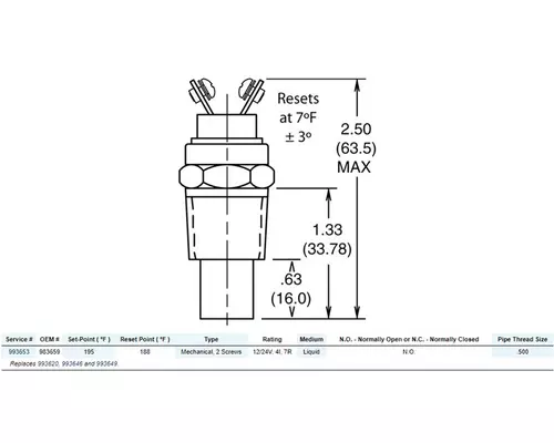 Fan Clutch HORTON Thermal Switch Frontier Truck Parts