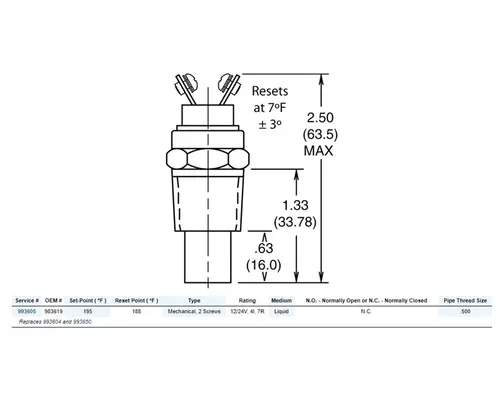 Fan Clutch HORTON Thermal Switch Frontier Truck Parts