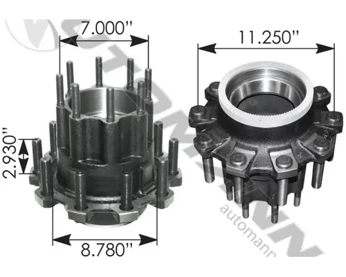 Hub HUB PILOTED - STEEL 10 LUG LKQ Western Truck Parts